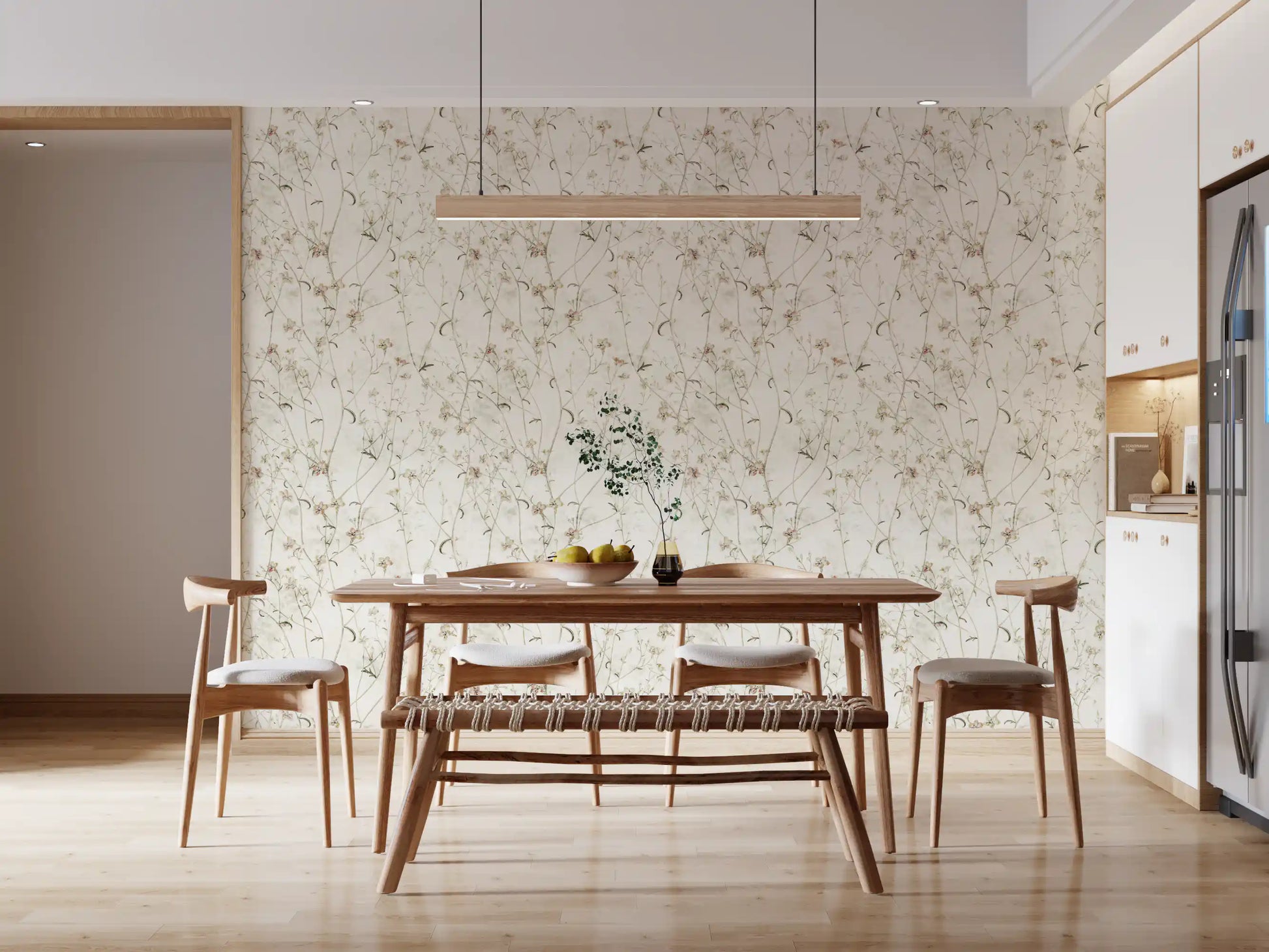 Ethereal Meadow Wildflower Sketch Wallpaper⁠