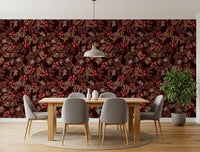 Autumnal Berry Harvest Illustration Wallpaper⁠