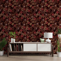 Autumnal Berry Harvest Illustration Wallpaper⁠