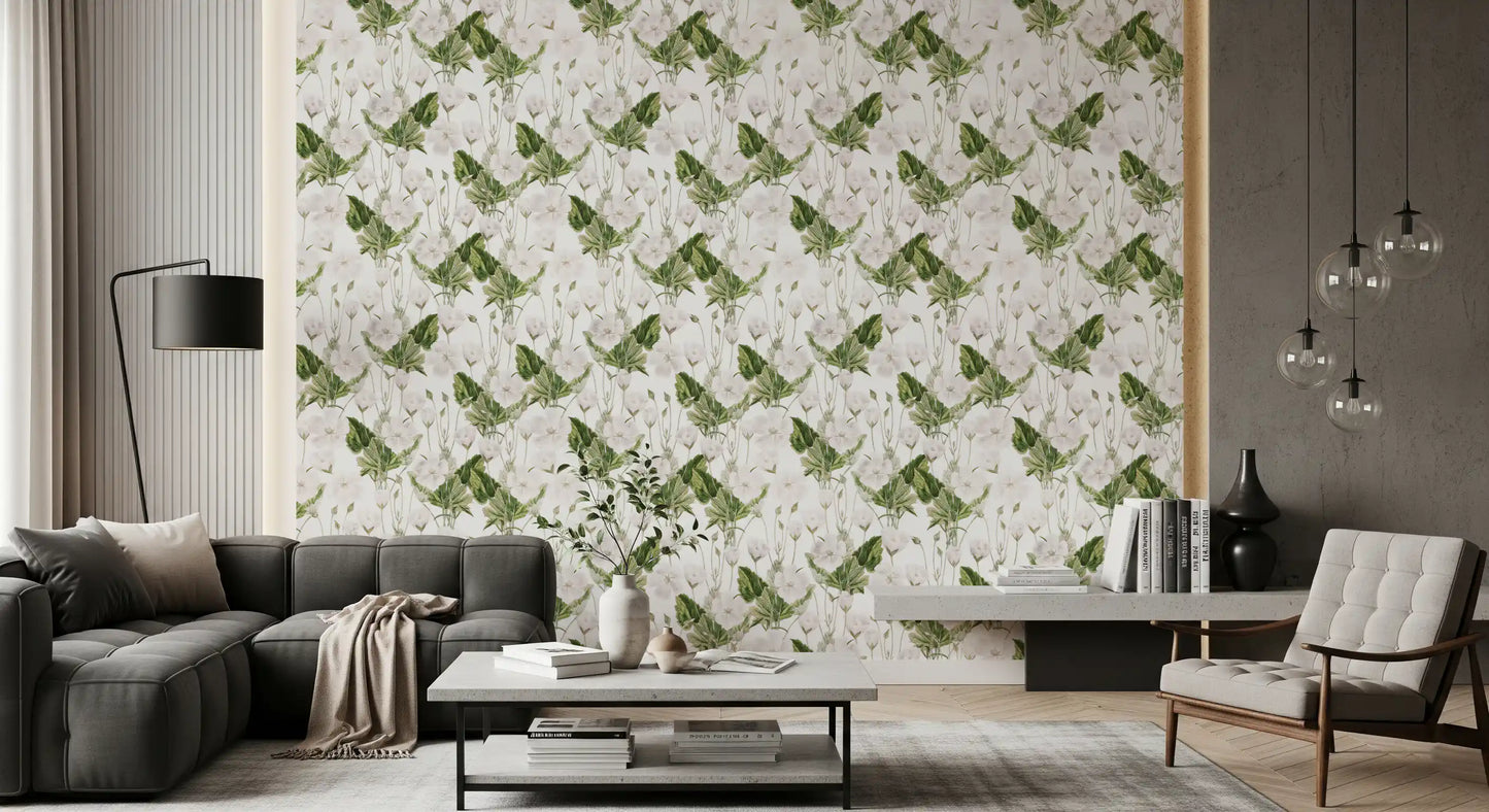 Botanical Meadow Sketch Wallpaper⁠