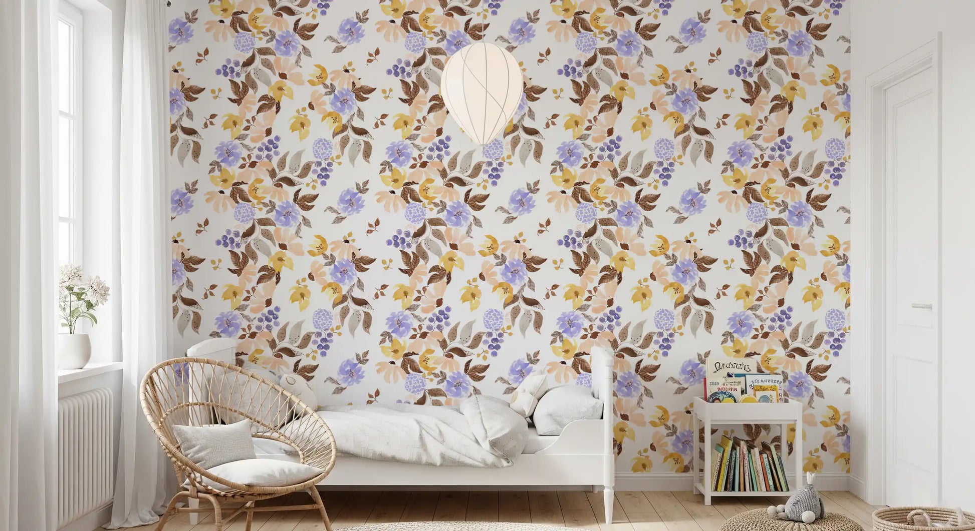 Watercolor Meadow Floral Sprays Wallpaper⁠