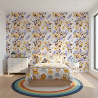 Watercolor Meadow Floral Sprays Wallpaper⁠