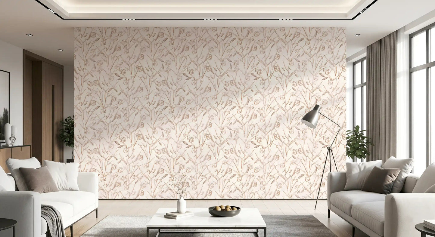 Sepia Botanical Sketch Wallpaper⁠