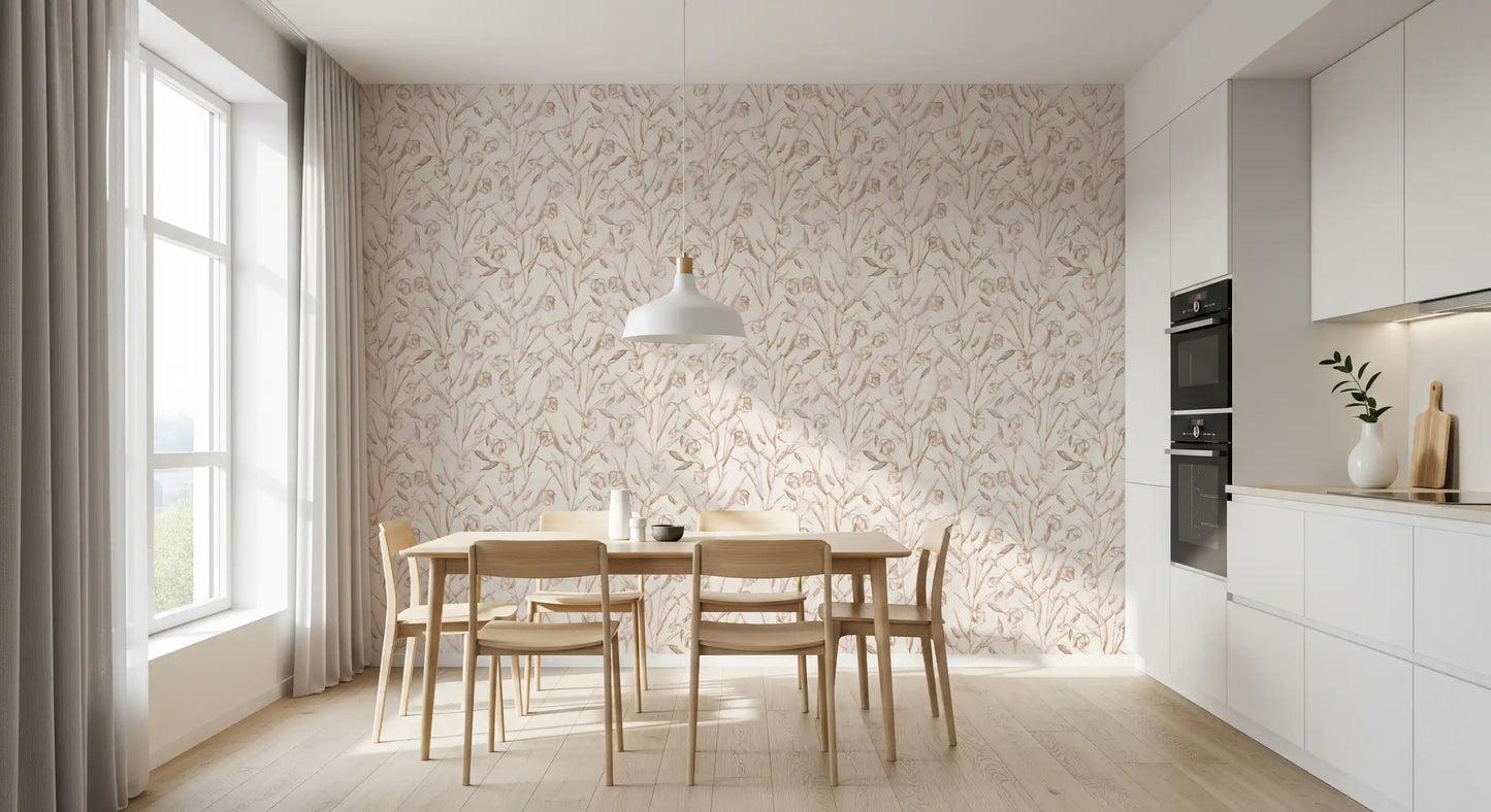 Sepia Botanical Sketch Wallpaper⁠