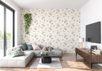 Vintage Clover Botanical Illustration Wallpaper⁠