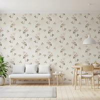 Vintage Clover Botanical Illustration Wallpaper⁠