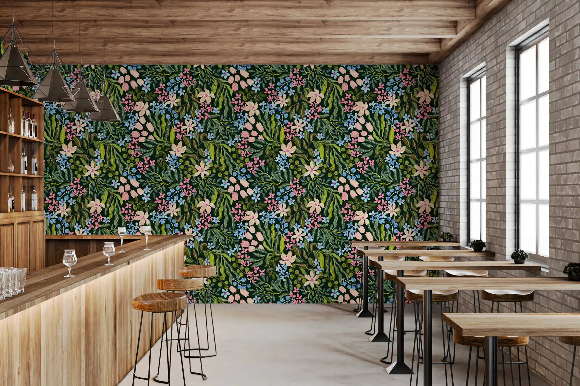 Enchanted Garden Blooms Wallpaper⁠
