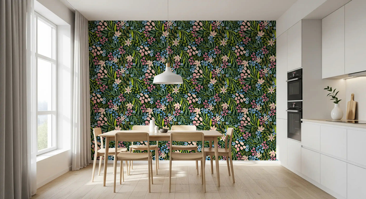 Enchanted Garden Blooms Wallpaper⁠