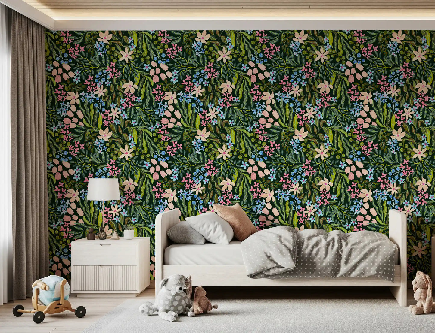 Enchanted Garden Blooms Wallpaper⁠