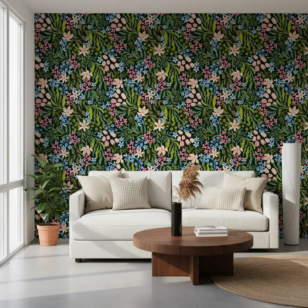 Enchanted Garden Blooms Wallpaper⁠