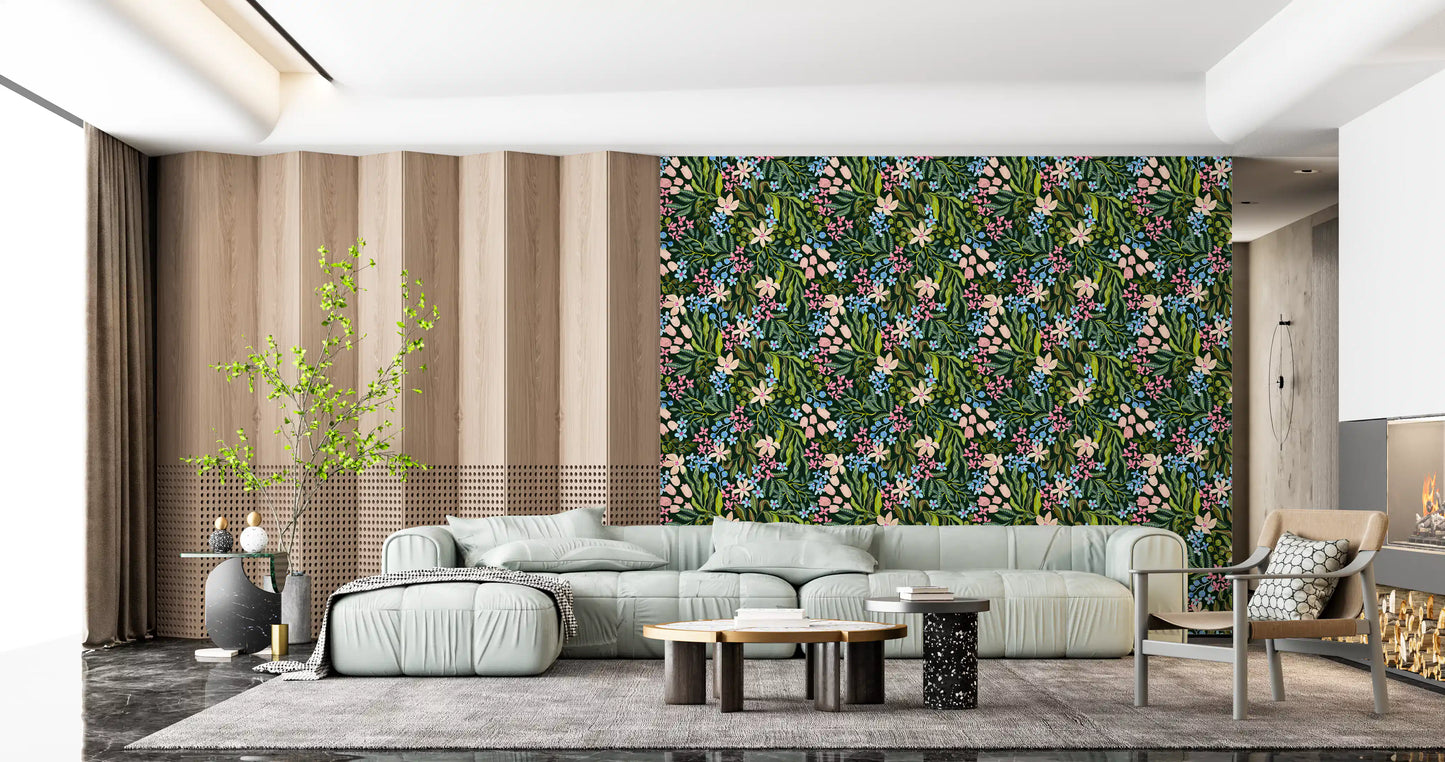 Enchanted Garden Blooms Wallpaper⁠