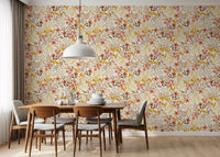 Rustic Earthy Flora Pattern Wallpaper⁠
