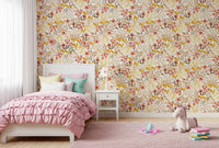 Rustic Earthy Flora Pattern Wallpaper⁠
