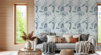 Monochromatic Hydrangea Botanical Wallpaper⁠