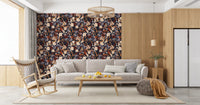 Autumn Botanical Twilight Blooms Wallpaper⁠