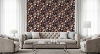 Autumn Botanical Twilight Blooms Wallpaper⁠