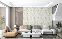 Floating Petals and Foliage Wallpaper⁠