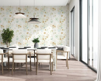 Floating Petals and Foliage Wallpaper⁠