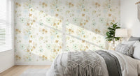 Floating Petals and Foliage Wallpaper⁠