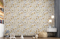 Rustic Earthy Meadow Flora Wallpaper⁠