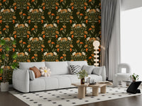 Autumnal Meadow Trail Pattern Wallpaper⁠