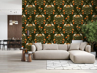 Autumnal Meadow Trail Pattern Wallpaper⁠