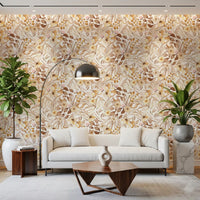 Rustic Earthy Botanical Meadow Wallpaper⁠