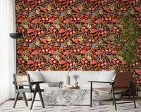 Whimsical Meadow Flora Repeat Wallpaper⁠