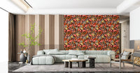 Whimsical Meadow Flora Repeat Wallpaper⁠