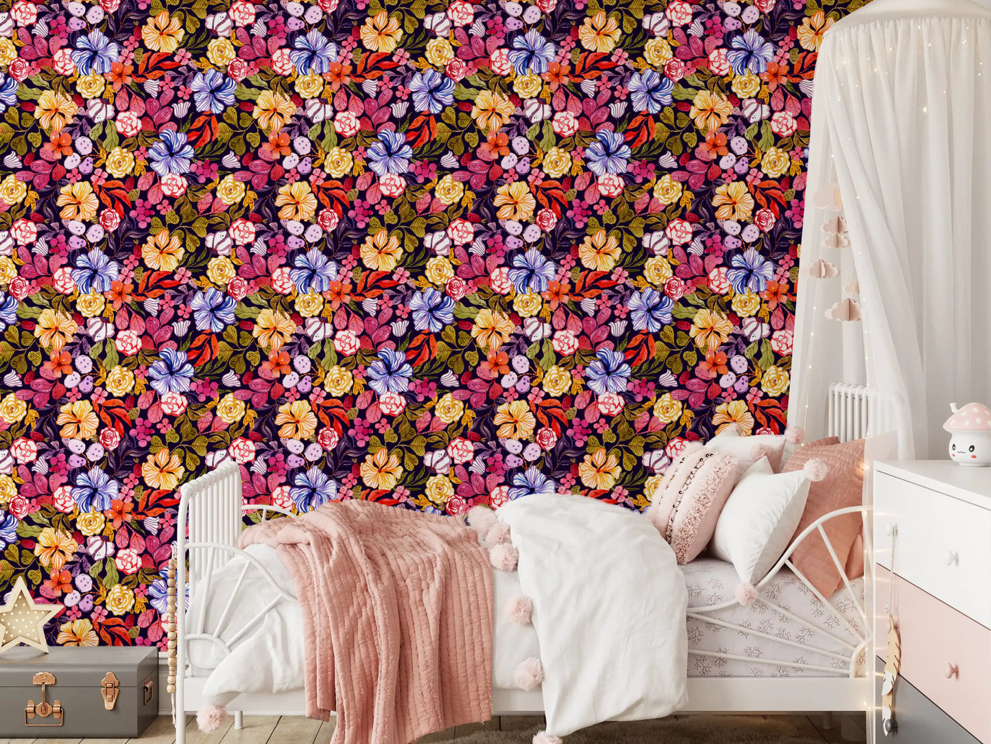 Artisanal Garden Pattern Wallpaper⁠