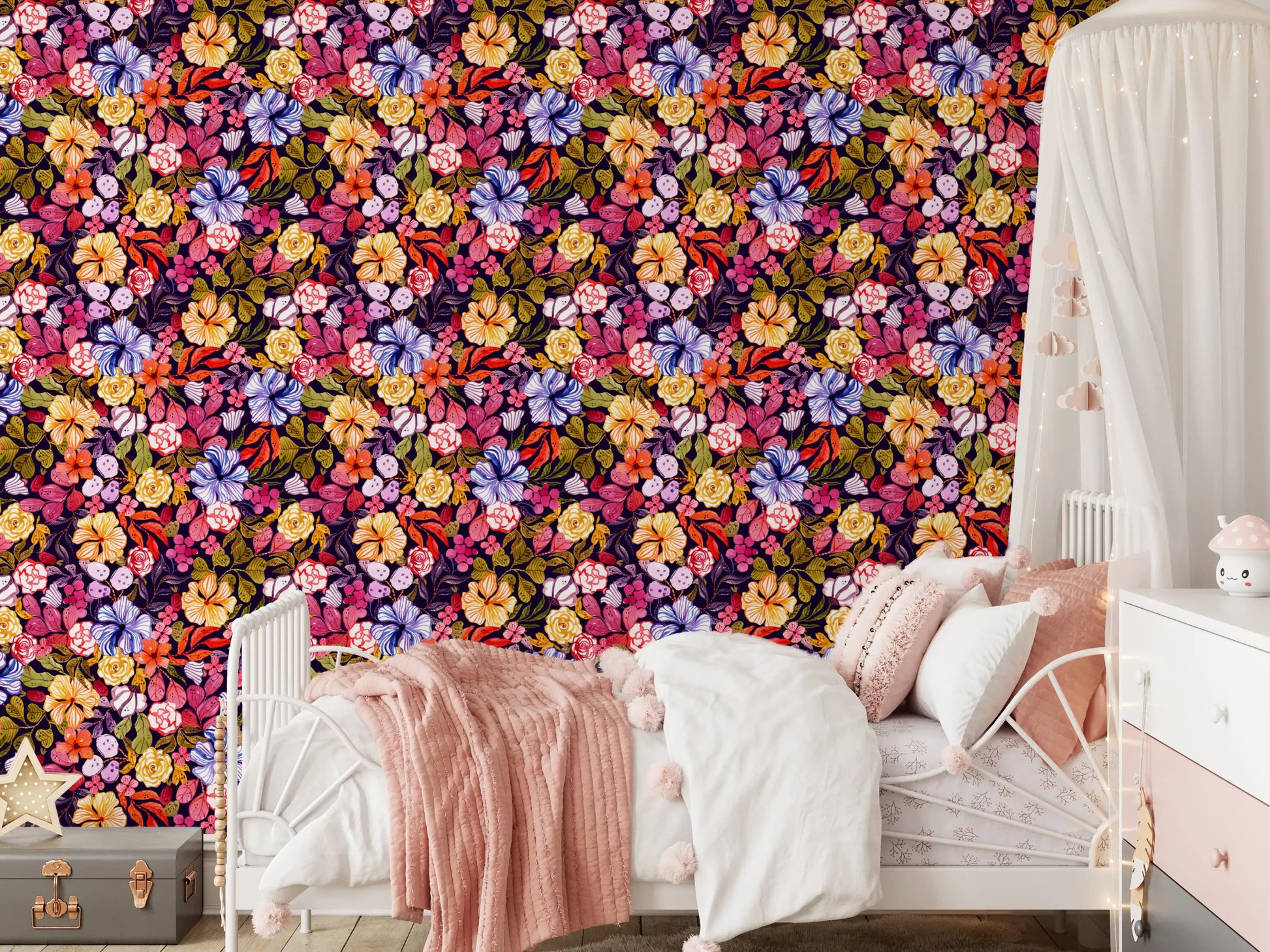 Artisanal Garden Pattern Wallpaper⁠