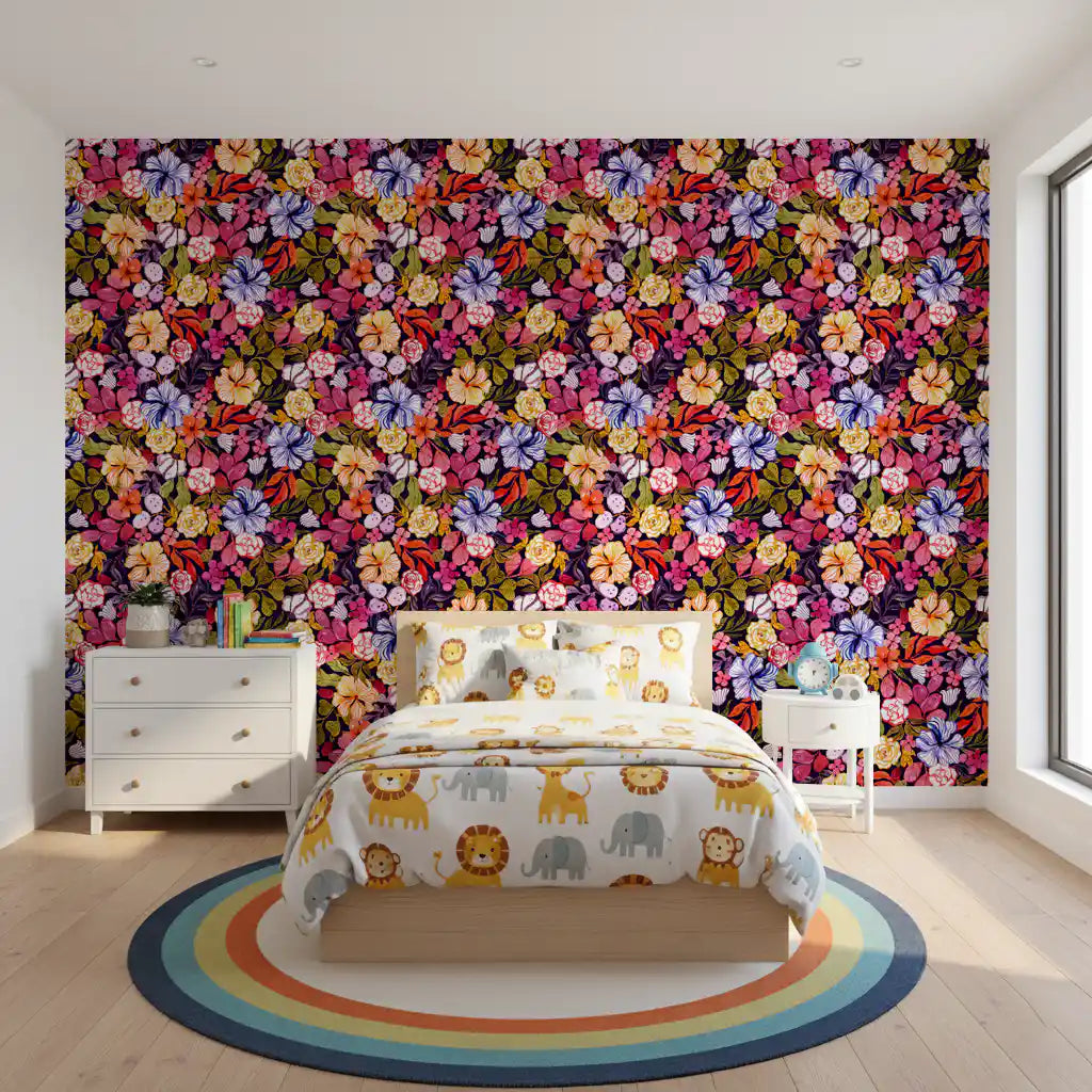 Artisanal Garden Pattern Wallpaper⁠