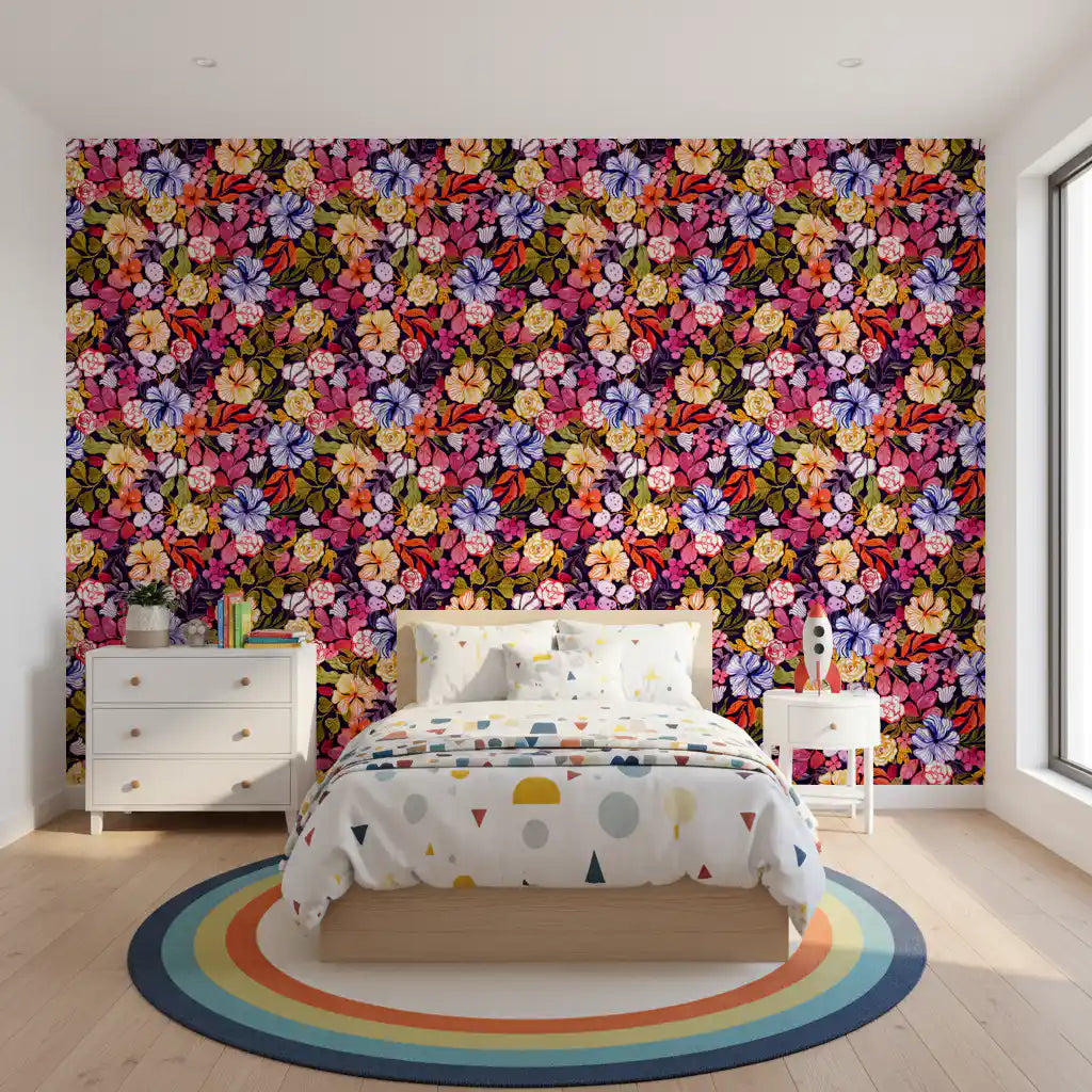 Artisanal Garden Pattern Wallpaper⁠