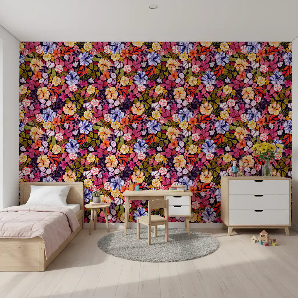 Artisanal Garden Pattern Wallpaper⁠