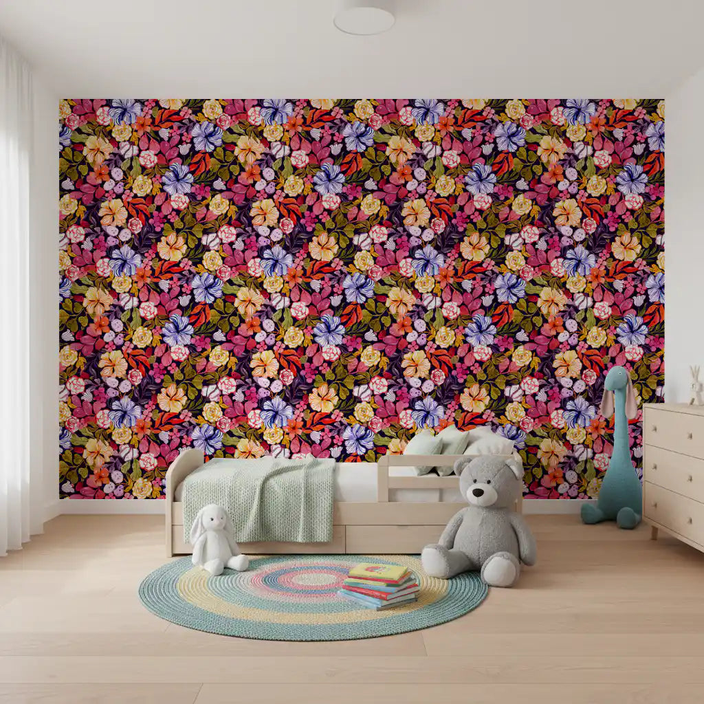 Artisanal Garden Pattern Wallpaper⁠