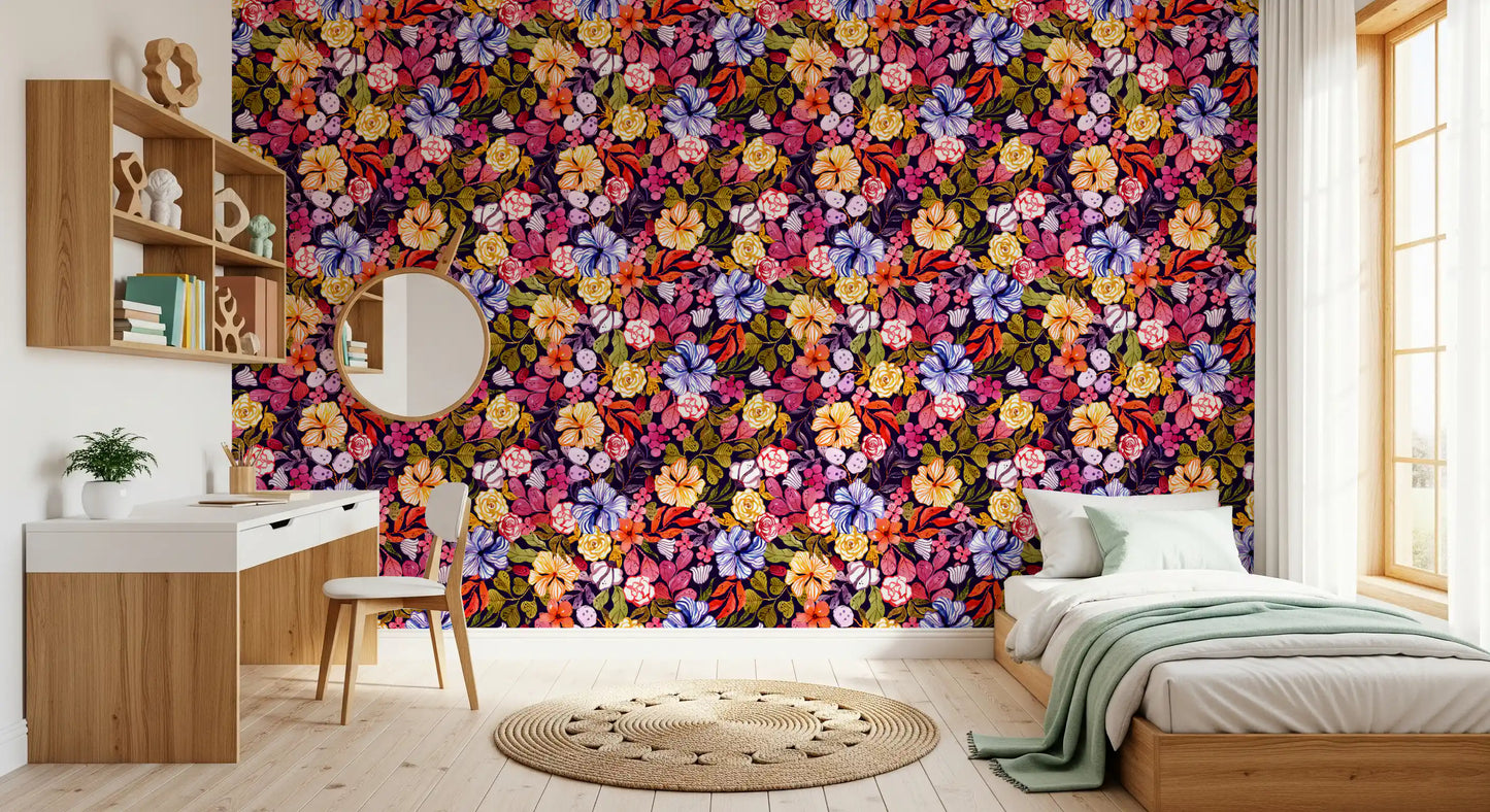 Artisanal Garden Pattern Wallpaper⁠