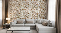 Neutral Watercolor Floral Sketch Wallpaper⁠