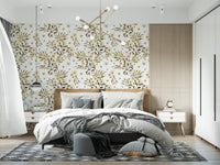 Rustic Earthy Botanical Vines Wallpaper⁠