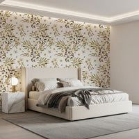 Rustic Earthy Botanical Vines Wallpaper⁠