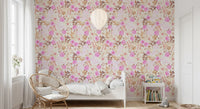 Soft Watercolor Garden Blooms Wallpaper⁠