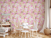 Soft Watercolor Garden Blooms Wallpaper⁠