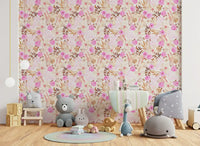 Soft Watercolor Garden Blooms Wallpaper⁠