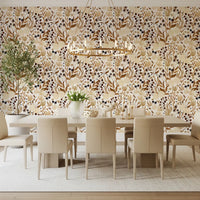 Autumn Meadow Botanical Sketch Wallpaper⁠