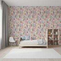 Watercolor Meadow Blooms Wallpaper⁠