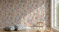 Watercolor Meadow Blooms Wallpaper⁠