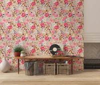 Modern Whimsical Berry Garden Wallpaper⁠