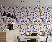 Indigo and Ochre Botanical Garden Wallpaper⁠