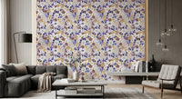 Indigo and Ochre Botanical Garden Wallpaper⁠
