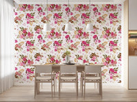 Crimson Rose Watercolor Bouquet Wallpaper⁠