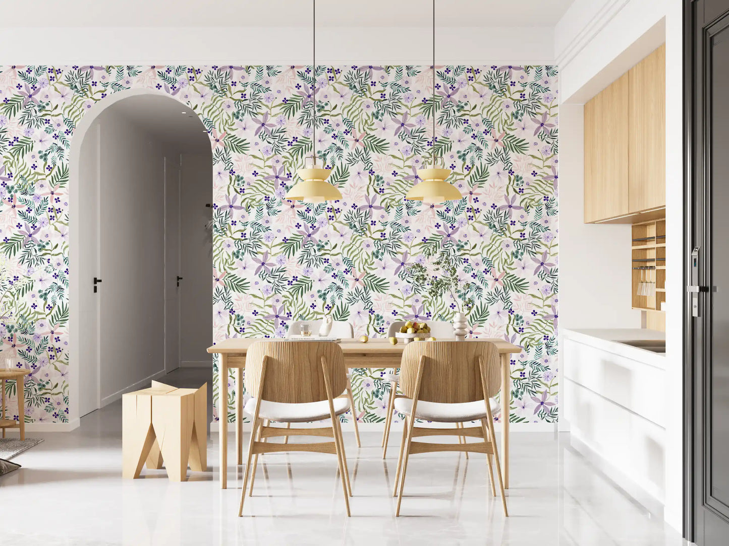 Painterly Spring Wildflower Trail Wallpaper⁠